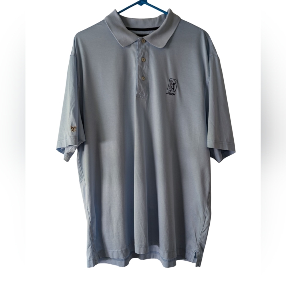Oxford Super Dry Sky Blue Polo Shirt Size L